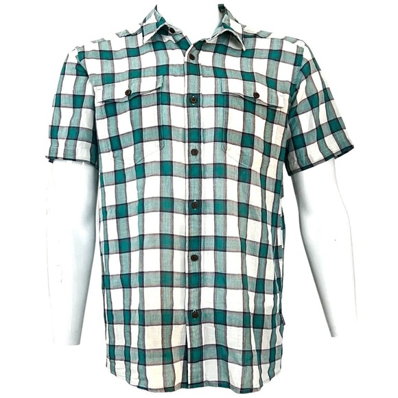 Patagonia Other - Patagonia Shirt Men Size Medium Lightweight Organic Cotton Plaid Hike Button